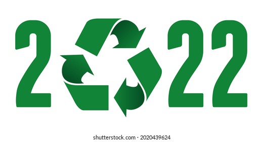 2022 greetings card for the protection of the planet and the environment, recalling the importance of sorting waste for recycling.