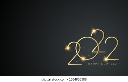 2022 Happy New Year Background Design. Greeting Card, Banner, Poster. Vector Illustration.