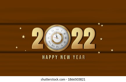 2022 Happy New Year Background Design. Greeting Card, Banner, Poster. Vector Illustration.