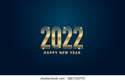 2022 Happy New Year Background Design. Greeting Card, Banner, Poster. Vector Illustration.