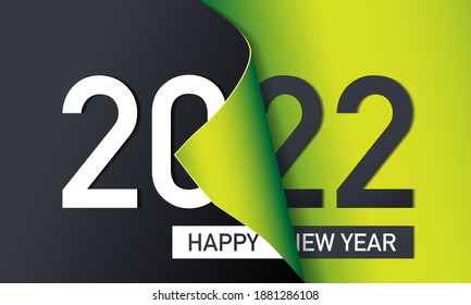 2022 Happy New Year Background Design. Greeting Card, Banner, Poster. Vector Illustration.