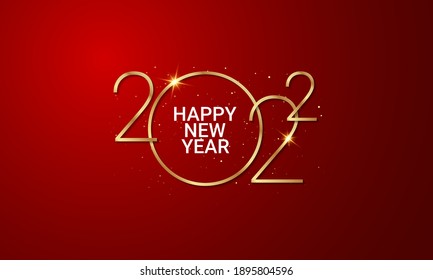 2022 Happy New Year Background Design. Greeting Card, Banner, Poster. Vector Illustration.