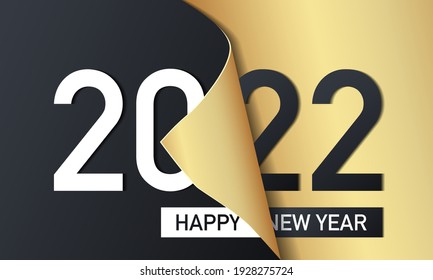 2022 Happy New Year Background Design. Greeting Card, Banner, Poster. Vector Illustration.