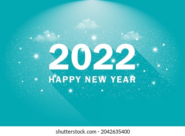 2022. happy new year background. 2022 celebration banner