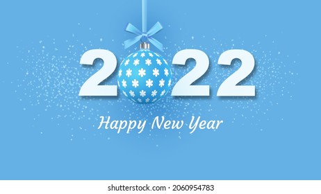 2022 Frohes Neujahrshintergrund für Ihre saisonalen Flyer- und Grußkarten oder Einladungen zu Weihnachten