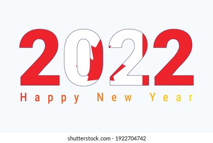 2022 Happy New Year, Canada 20221, Canada Flag 2022, The Canada Happy New Year Flag Animation 2022