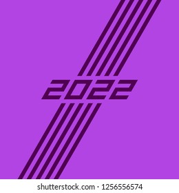 2022 Happy New Year or Christmas Background creative greeting card design, can be used for flyers, invitation, posters, brochure, banners, calendar. Simple vector element in modern style.