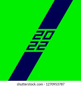 2022 Happy New Year or Christmas Background creative greeting card design, can be used for flyers, invitation, posters, brochure, banners, calendar. Simple vector element in modern style.