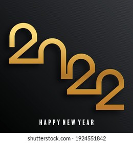 2022 Happy new year christmas design template. logo Design for greeting cards or for branding, banner, cover, card Happy new year 2022 with paper cut art and craft style on paper color background.
