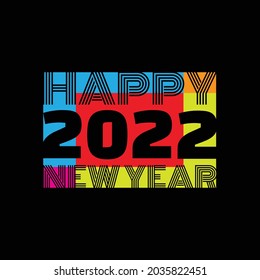 2022 Happy New Year colorful design invitations and banner or background. Vector illustration EPS.8 EPS.10
