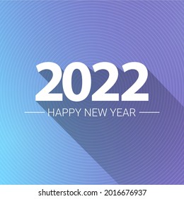 2022 Happy new year Creative Design Hintergrund oder Grußkarte mit Text. Vektornummern 2022 neue Jahre einzeln auf modernem violettem Farbverlauf-Hintergrund