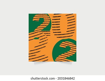 2022 Feliz Año Nuevo. Plantilla de diseño de concepto creativo con logo colorido 2022. Gráficos vectoriales para el diseño. Formato cuadrado. Año del tigre en el calendario chino.
