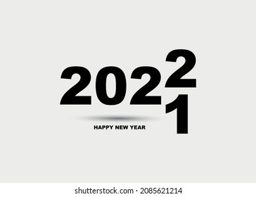 2022 Happy New Year. Creative concept design template