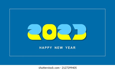 2022 Happy New Year. Creative conceptual geometric design with colorful 2022 logo to celebrate and decorate the season. Colorful vector trendy design for branding, calendar, card, banner, cover.