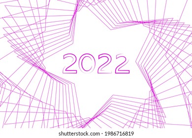 2022 Happy new year design template. Logo Design for calendar, greeting cards or print. Minimalist design trendy backgrounds for branding, banner, cover, card. Vector illustration.