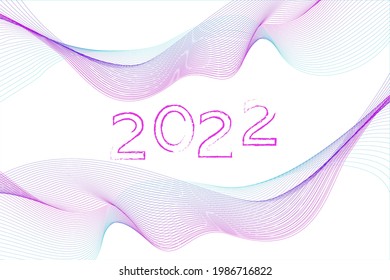 2022 Happy new year design template. Logo Design for calendar, greeting cards or print. Minimalist design trendy backgrounds for branding, banner, cover, card. Vector illustration.