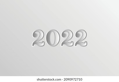 2022 Happy new year design template. Logo Design for calendar, greeting cards or print. Minimalist design trendy backgrounds for branding, banner, cover, card. Vector illustration.