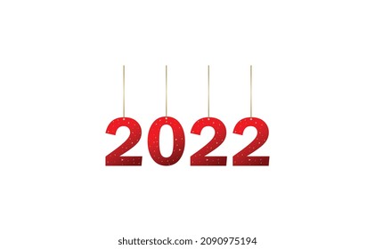 2022 Happy new year design template. Logo Design for calendar, greeting cards or print. Minimalist design trendy backgrounds for branding, banner, cover, card. Vector illustration.
