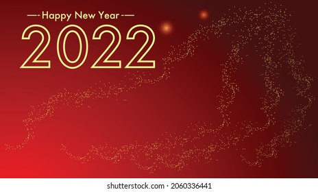 2022 Happy New Year elegant design - vector illustration of beautiful. Classy 2022 Happy New Year background. Beautiful design for Christmas and New Year 2022 greeting cards