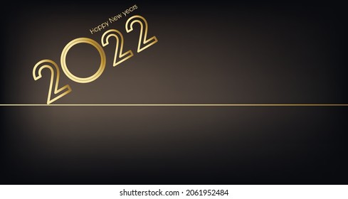 2022 Happy New Year elegant design - vector illustration of beautiful. Classy 2022 Happy New Year background. Beautiful design for Christmas and New Year 2022 greeting cards