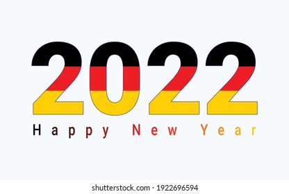 2022 Happy New Year, Germany 2022, Germany Flag 2022, The Germany Happy New Year Flag Animation 2022