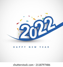 2022 happy new year graphic illustration design.