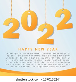2022 happy new year greating card template