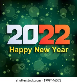 2022 a Happy New Year greetings. Jubilee or birthday logotype. Vector modern minimalist Happy new year  card for 2022 Year. Multi colored illustration. Vector illustration