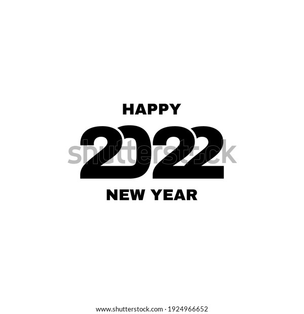2022 Happy New Year Icon Design Stock Vector (Royalty Free) 1924966652