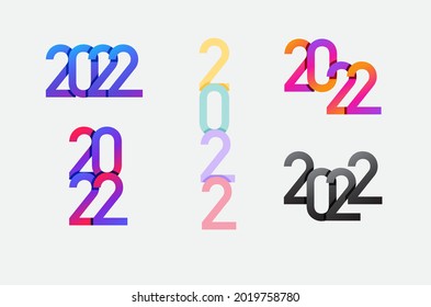 2022 happy new year logo text design, Vector illustration