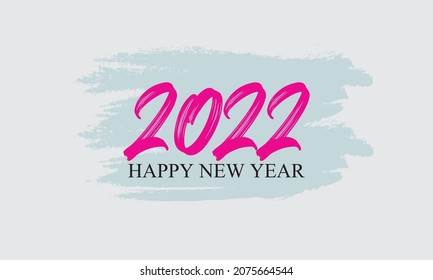 2022 Happy New Year logo text design. Vector number design template. Greeting card template. Christmas symbols for your design. Illustration with labels. 