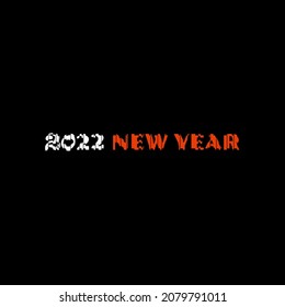 2022 Happy New Year logo design. 2022 typography symbol Happy New Year. Vector illustration.