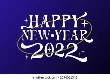 2022 Feliz Año Nuevo Magia estilo retro 80