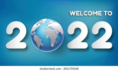 2022 happy new year. numbers minimalist style. vector linear numbers. design of greeting cards. vector illustration. Free Vector.