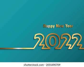 2022 happy new year. numbers minimalist style. vector linear numbers. design of greeting cards. vector illustration. Free Vector.