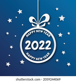 2022 happy new year. numbers 3D style. vector linear numbers. design of greeting cards. vector illustration. Free Vector.