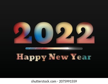2022 happy new year. numbers 3d abstract style. vector linear numbers. design of greeting cards. vector illustration.