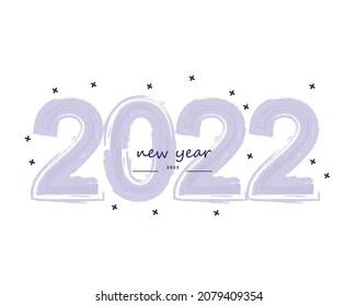 2022 HAPPY NEW YEAR script text hand lettering. Design template Celebration typography poster, banner or greeting card for Merry Christmas and happy new year. Vector Illustration