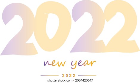 2022 FELIZ guión de AÑO NUEVO letras a mano. Plantilla de diseño Cartel de tipografía de celebración, cartel o tarjeta de saludo para Feliz Navidad y feliz año nuevo. Ilustración vectorial