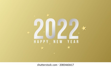 2022 happy new year text isolated on good background, fat design for content online, illustration vector EPS 10