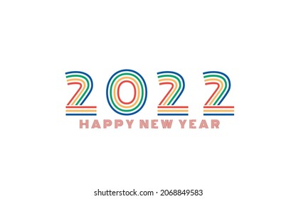 2022 Happy New Year Typography Design, Vector 2020 Design scalable Design. Can Be used in any kind of banner, t shirt, mugs and all new year design