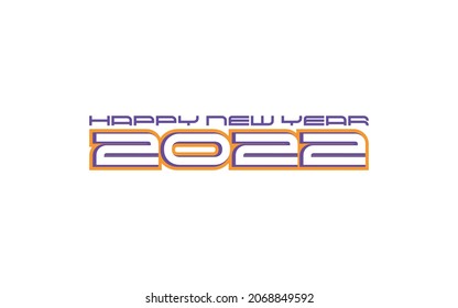 2022 Happy New Year Typography Design, Vector 2020 Design scalable Design. Can Be used in any kind of banner, t shirt, mugs and all new year design