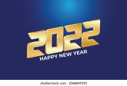 2022 Happy New Year Typography Design, Vector 2020 Design scalable Design. Can Be used in any kind of banner, t shirt, mugs and all new year design