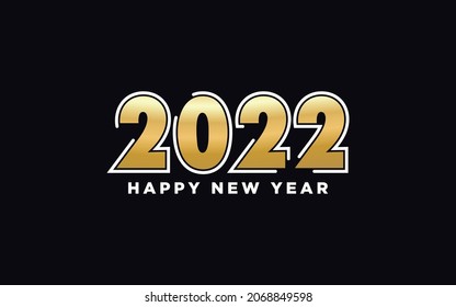 2022 Happy New Year Typography Design, Vector 2020 Design scalable Design. Can Be used in any kind of banner, t shirt, mugs and all new year design