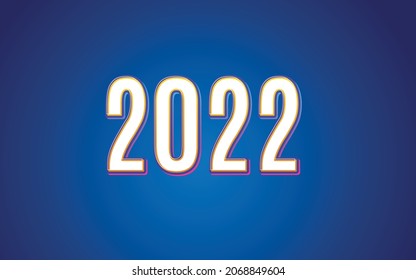 2022 Happy New Year Typography Design, Vector 2020 Design scalable Design. Can Be used in any kind of banner, t shirt, mugs and all new year design