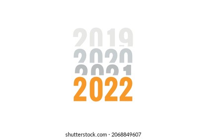 2022 Happy New Year Typography Design, Vector 2020 Design scalable Design. Can Be used in any kind of banner, t shirt, mugs and all new year design