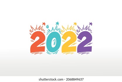 2022 Happy New Year Typography Design, Vector 2020 Design scalable Design. Can Be used in any kind of banner, t shirt, mugs and all new year design