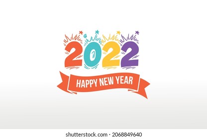 2022 Happy New Year Typography Design, Vector 2020 Design scalable Design. Can Be used in any kind of banner, t shirt, mugs and all new year design