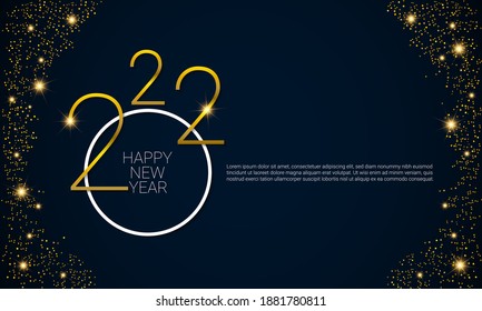 2022 Happy New Year Vector Background. Greeting Card, Banner, Poster. Vector Illustration.