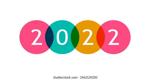 2022 Happy New Year. Vector holiday banner illustration.
